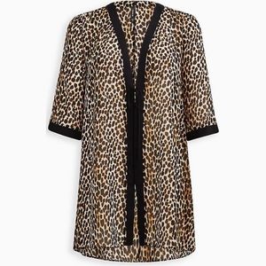 NEW TORRID SWIM COVERUP KIMONO - ANIMAL PRINT